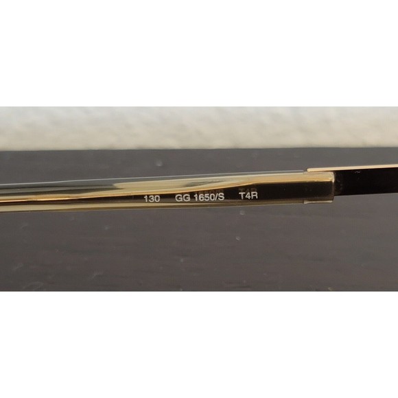 GUCCI Sunglasses Unisex 130 GG 1650/S T4R Vintage Made In Italy *CRACK* - Picture 7 of 8